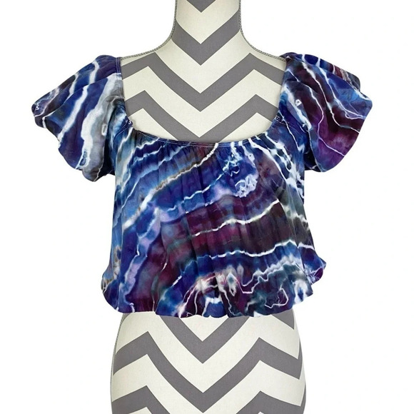 Free People Crop Top Tee Womens Medium FP We The Free Sunnie Off The Shoulder - Picture 1 of 15